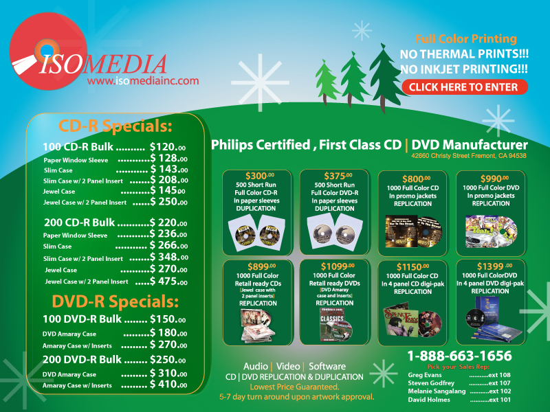 Isomedia, CD Replication, CD Duplication, DVD Replication, DVD Duplication.