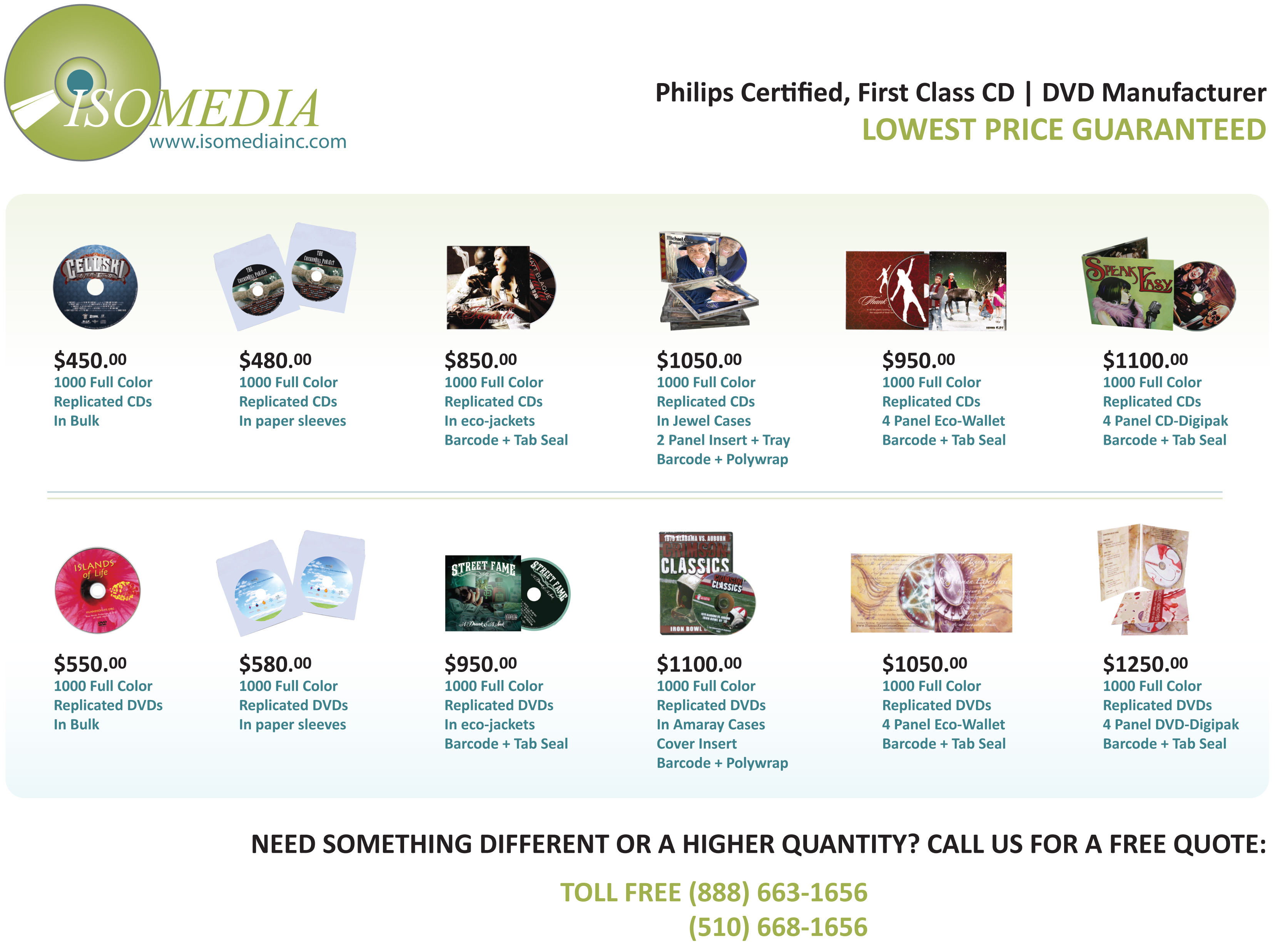 Isomedia, CD Replication, CD Duplication, DVD Replication, DVD Duplication.