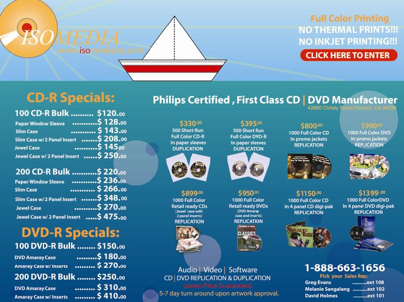 Isomedia, CD Replication, CD Duplication, DVD Replication, DVD Duplication.